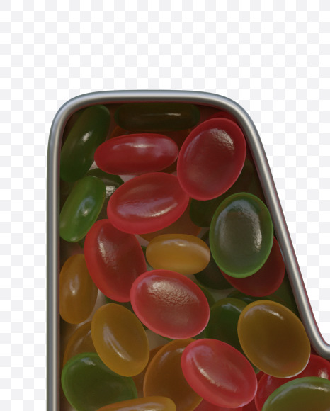 Letter M from Candies In The Box Alphabet on Yellow Images Creative Fonts - S79762