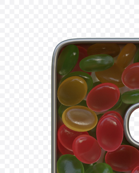 Letter F from Candies In The Box Alphabet on Yellow Images Creative Fonts - S79755