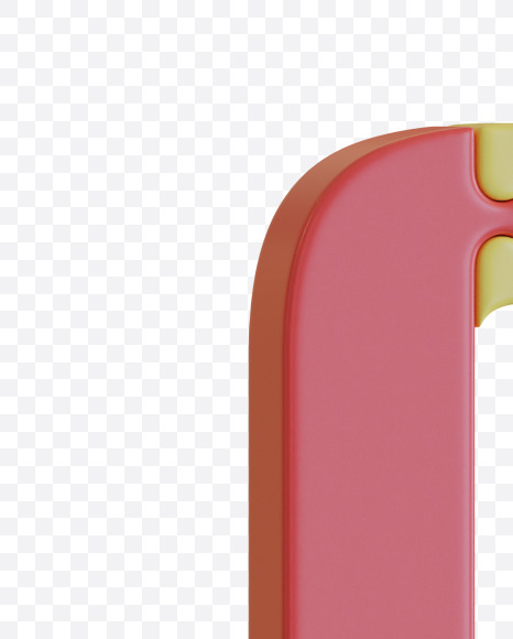 Letter O from Color Puzzle Alphabet on Yellow Images Creative Fonts - S80920