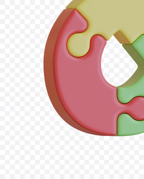 & from Color Puzzle Alphabet on Yellow Images Creative Fonts - S80944