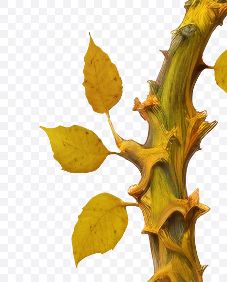 Letter G from Stylized autumn leaf alphabet on Yellow Images Creative Fonts - S80960