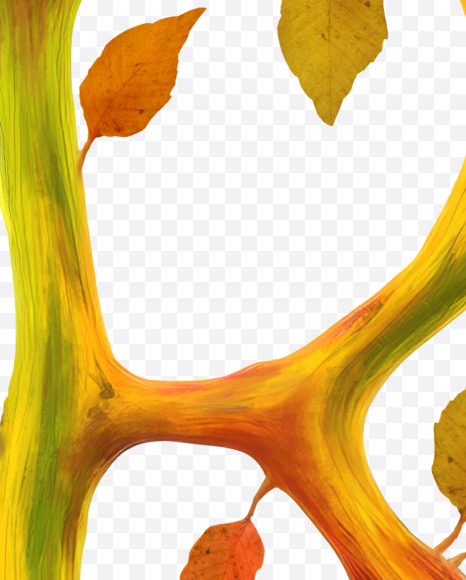 Letter R from Stylized autumn leaf alphabet on Yellow Images Creative Fonts - S80971