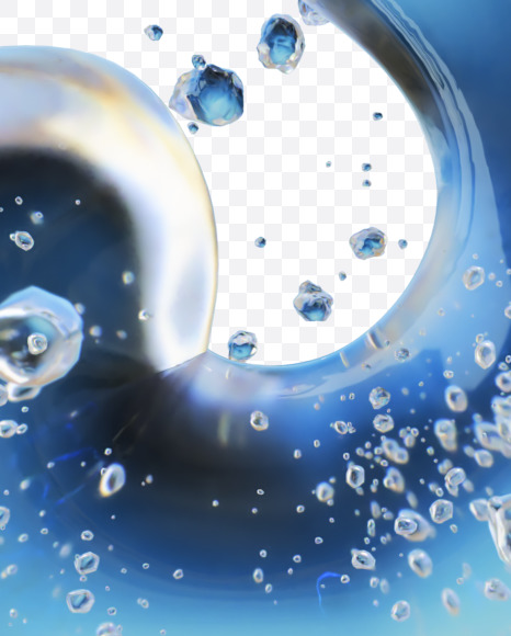 3 from Water alphabet on Yellow Images Creative Fonts - S81020