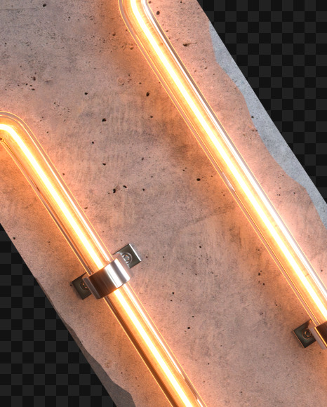 Letter X from Concrete neon light alphabet on Yellow Images Creative Fonts - S81065