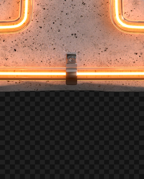 Letter I from Concrete neon light alphabet on Yellow Images Creative Fonts - S81050