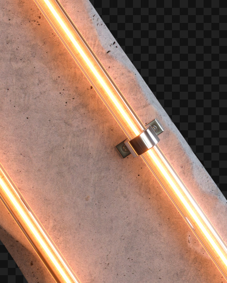 Letter K from Concrete neon light alphabet on Yellow Images Creative Fonts - S81052