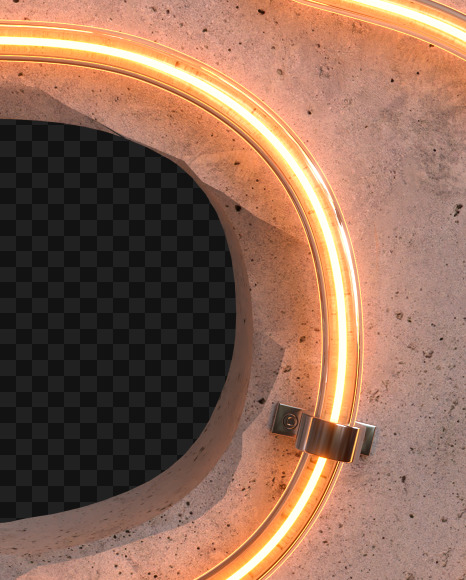 Letter B from Concrete neon light alphabet on Yellow Images Creative Fonts - S81043