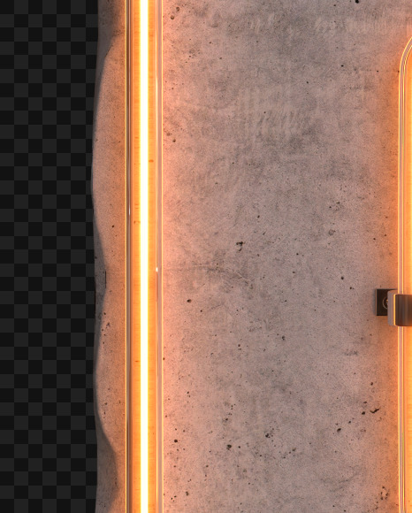 Letter E from Concrete neon light alphabet on Yellow Images Creative Fonts - S81046