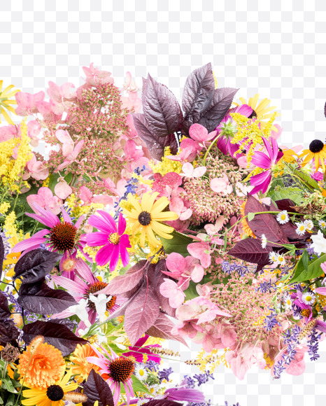 Letter T from Wild Flowers Alphabet on Yellow Images Creative Fonts - S81361