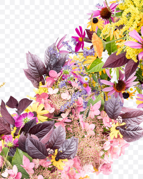 Letter Y from Wild Flowers Alphabet on Yellow Images Creative Fonts - S81366