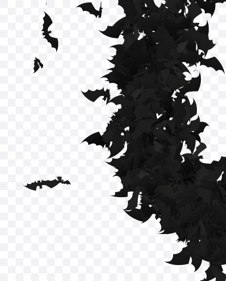 Halloween Typeface made out of bats the character G from Halloween Bat Typeface on Yellow Images Creative Fonts - S81440