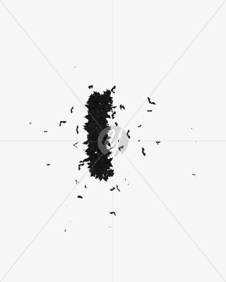 Halloween Typeface made out of bats the character I