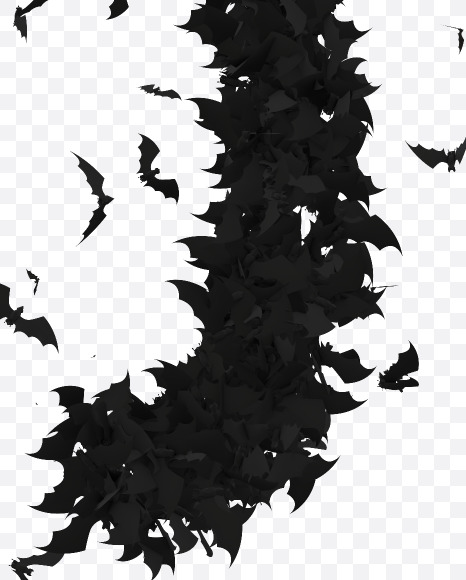 Halloween Typeface made out of bats the character Bracket from Halloween Bat Typeface on Yellow Images Creative Fonts - S81432
