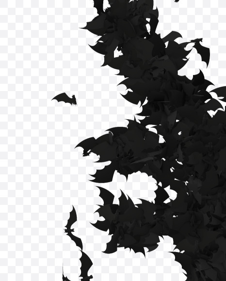 Halloween Typeface made out of bats the character yen from Halloween Bat Typeface on Yellow Images Creative Fonts - S81465