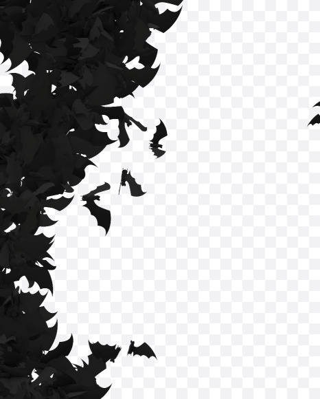 Halloween Typeface made out of bats the character 7 from Halloween Bat Typeface on Yellow Images Creative Fonts - S81423