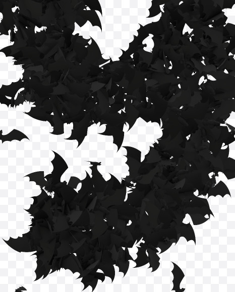 Halloween Typeface made out of bats the character 9 from Halloween Bat Typeface on Yellow Images Creative Fonts - S81425