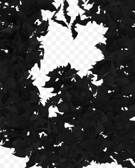 Halloween Typeface made out of bats the character Q from Halloween Bat Typeface on Yellow Images Creative Fonts - S81453