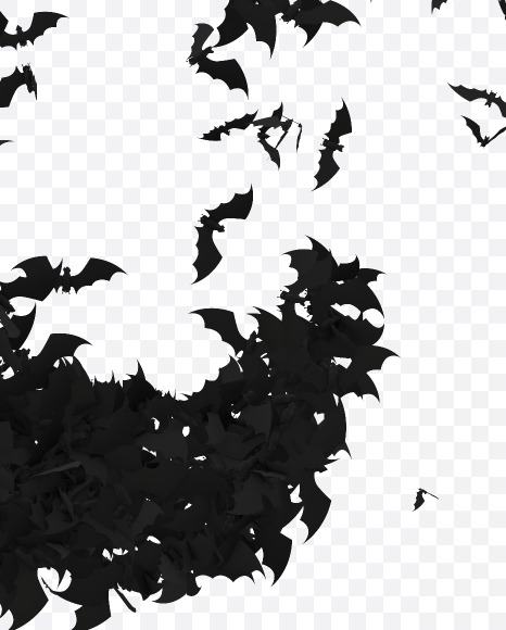 Halloween Typeface made out of bats the character C from Halloween Bat Typeface on Yellow Images Creative Fonts - S81433