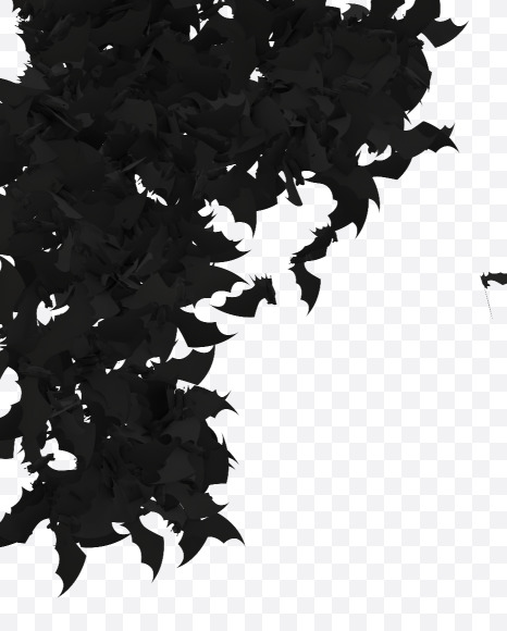 Halloween Typeface made out of bats the character F from Halloween Bat Typeface on Yellow Images Creative Fonts - S81438