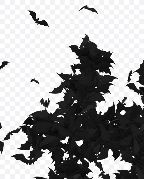 Halloween Typeface made out of bats the character Hashtag from Halloween Bat Typeface on Yellow Images Creative Fonts - S81443