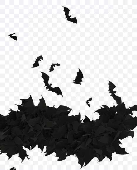 Halloween Typeface made out of bats the character Tilde from Halloween Bat Typeface on Yellow Images Creative Fonts - S81458