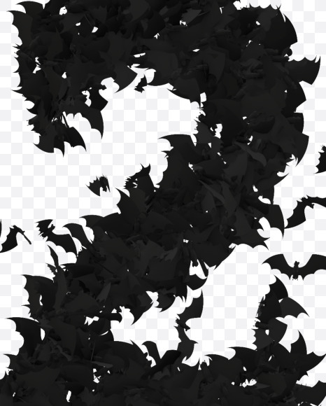 Halloween Typeface made out of bats the character 2 from Halloween Bat Typeface on Yellow Images Creative Fonts - S81418