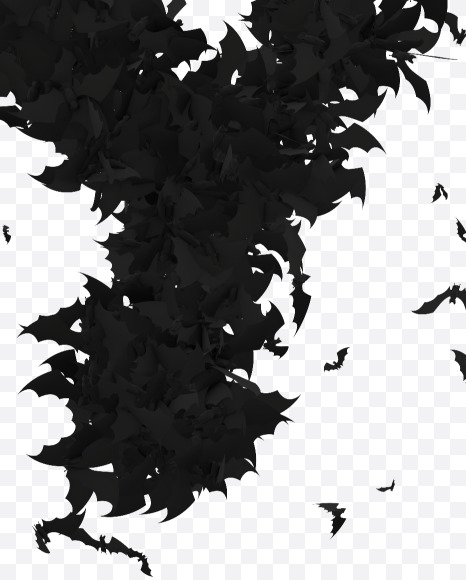 Halloween Typeface made out of bats the character Y from Halloween Bat Typeface on Yellow Images Creative Fonts - S81464