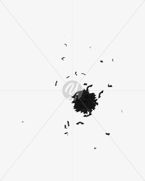 Halloween Typeface made out of bats the character Full stop