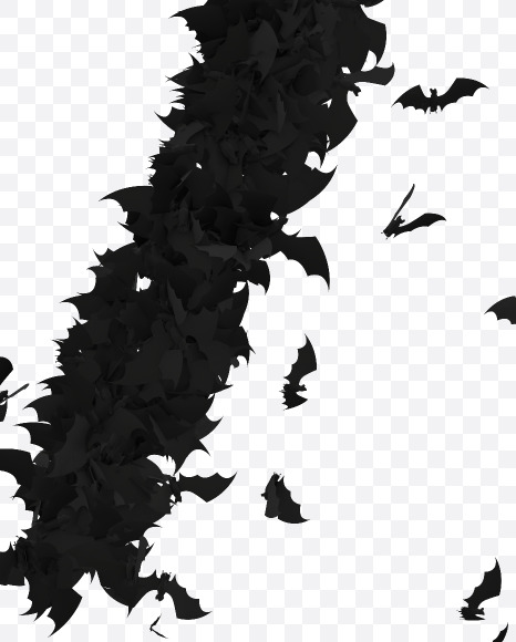 Halloween Typeface made out of bats the character Backslash from Halloween Bat Typeface on Yellow Images Creative Fonts - S81431