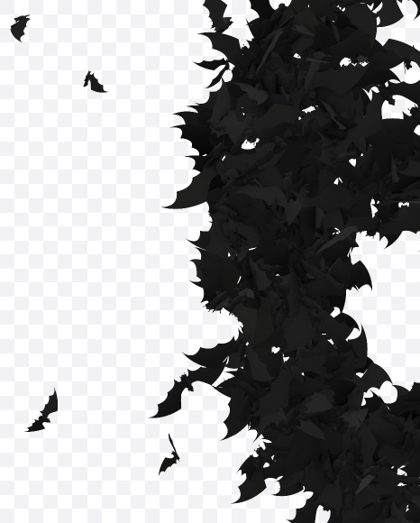 Halloween Typeface made out of bats the character 6 from Halloween Bat Typeface on Yellow Images Creative Fonts - S81422