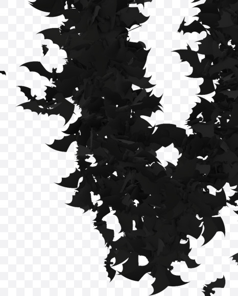 Halloween Typeface made out of bats the character W from Halloween Bat Typeface on Yellow Images Creative Fonts - S81462