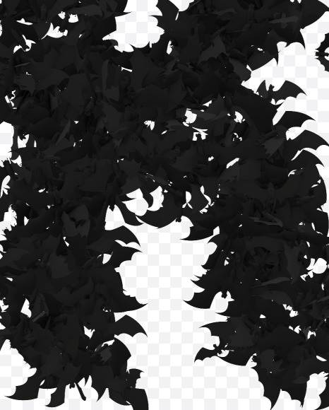 Halloween Typeface made out of bats the character K from Halloween Bat Typeface on Yellow Images Creative Fonts - S81446