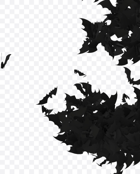 Halloween Typeface made out of bats the character 3 from Halloween Bat Typeface on Yellow Images Creative Fonts - S81419