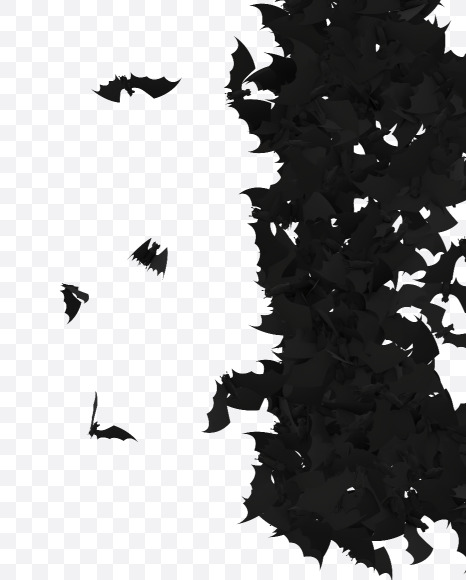 Halloween Typeface made out of bats the character E from Halloween Bat Typeface on Yellow Images Creative Fonts - S81435