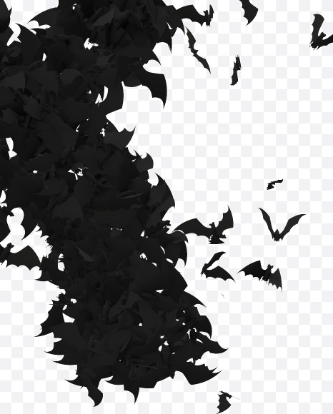 Halloween Typeface made out of bats the character X from Halloween Bat Typeface on Yellow Images Creative Fonts - S81463