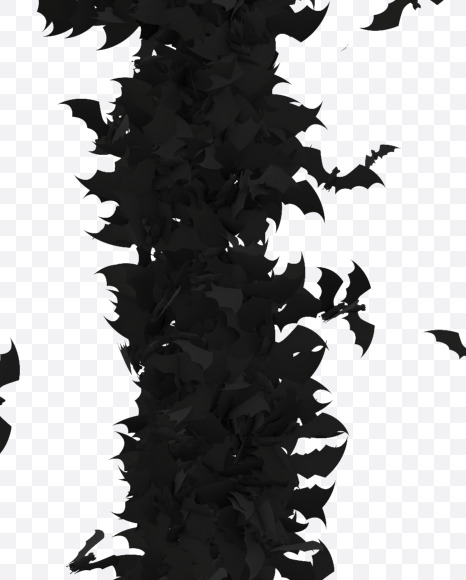 Halloween Typeface made out of bats the character 1 from Halloween Bat Typeface on Yellow Images Creative Fonts - S81417