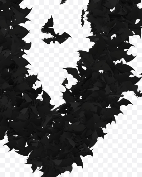 Halloween Typeface made out of bats the character V from Halloween Bat Typeface on Yellow Images Creative Fonts - S81461