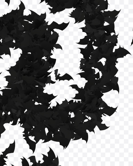 Halloween Typeface made out of bats the character At from Halloween Bat Typeface on Yellow Images Creative Fonts - S81429