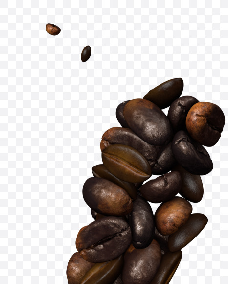 Apostrohe from Coffee text typeface out of coffee beans on Yellow Images Creative Fonts - S81484