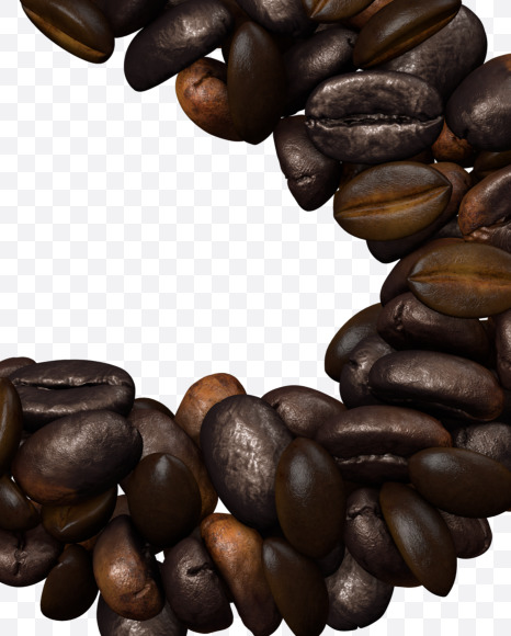 Letter S from Coffee text typeface out of coffee beans on Yellow Images Creative Fonts - S81513