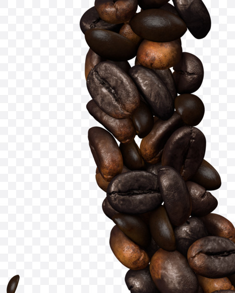 Bracket from Coffee text typeface out of coffee beans on Yellow Images Creative Fonts - S81488