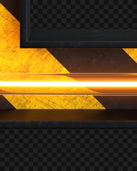 L Alphabet construction light from Industrial Alphabet on transparent background on Yellow Images Creative Fonts - S81623