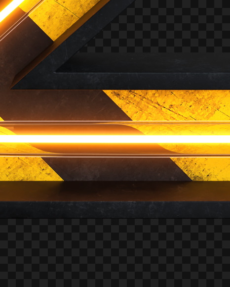 2 Alphabet construction light from Industrial Alphabet on transparent background on Yellow Images Creative Fonts - S81604