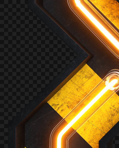 &_Alphabet construction light from Industrial Alphabet on transparent background on Yellow Images Creative Fonts - S81600