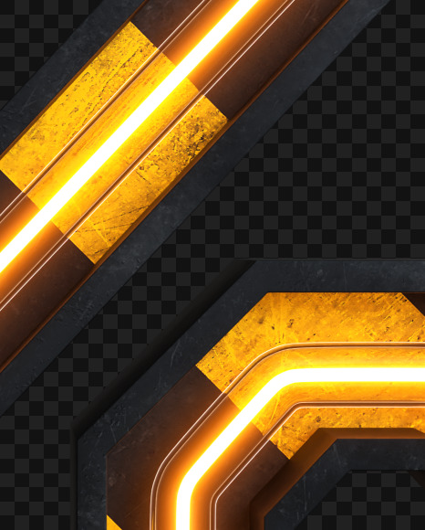 %_Alphabet construction light from Industrial Alphabet on transparent background on Yellow Images Creative Fonts - S81599