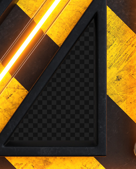 4 Alphabet construction light from Industrial Alphabet on transparent background on Yellow Images Creative Fonts - S81606