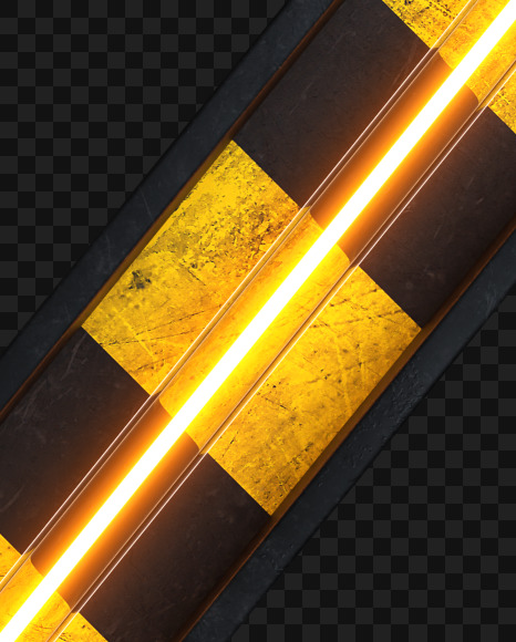 Z Alphabet construction light from Industrial Alphabet on transparent background on Yellow Images Creative Fonts - S81637