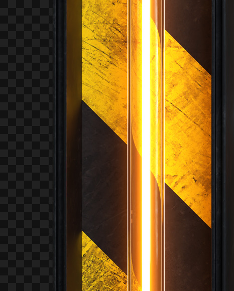 G Alphabet construction light from Industrial Alphabet on transparent background on Yellow Images Creative Fonts - S81618