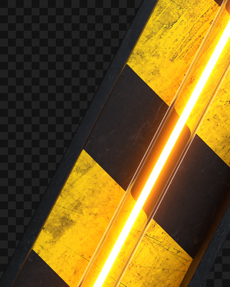 7 Alphabet construction light from Industrial Alphabet on transparent background on Yellow Images Creative Fonts - S81609