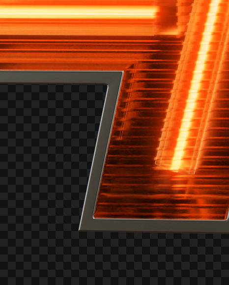 4 from Neon Light Alphabet on Yellow Images Creative Fonts - S81680